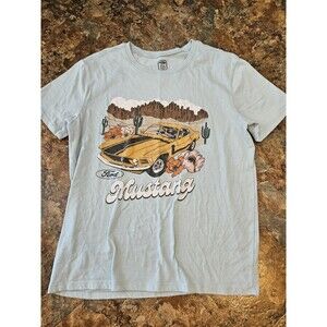 Ford official license Mustang T-shirt unisex size small hot rod t shirt (B7)